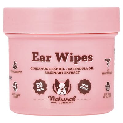 Natural Dog Company Ear Wipes, 50 шт