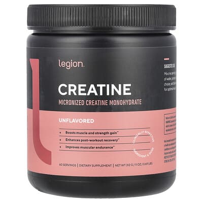 Creatine, микронизированный моногидрат креатина, без вкуса, 0.69 lbs (312 g)