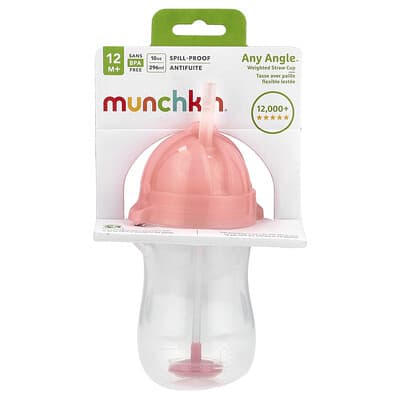 Any Angle™, Weighted Straw Cup, 12 Months+, Pink, 10 oz (296 ml)