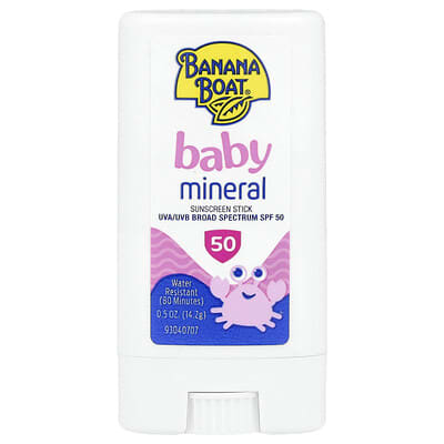 Солнцезащитный стик Banana Boat Baby Mineral SPF50, 0.5 oz (14.2 g)