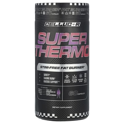 Super Thermo™ Stim-Free жиросжигатель, 60 Capsules