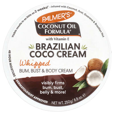 Coconut Oil Formula® с витамином E, Brazilian Coco Cream, взбитый крем, 8.8 oz (250 g)