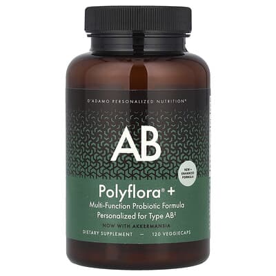Polyflora®+ AB, многофункциональная пробиотическая формула, 120 растительных капсул