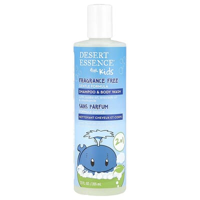 Kids, Shampoo & Body Wash, Fragrance Free, 12 fl oz (355 ml)