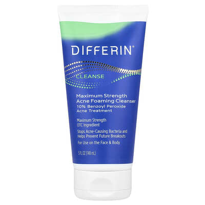 Очищающая пенка Differin® Maximum Strength для проблемной кожи, 5 fl oz (148 ml)