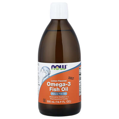 Рыбий жир Omega-3, Lemon, 16.9 fl oz (500 ml)