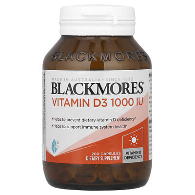 Blackmores витамин D3, 25 mcg (1,000 IU), 200 капсул