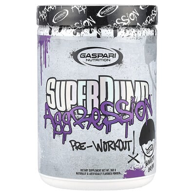 Предтренировочный комплекс Gaspari Nutrition SuperPump Aggression™, Gangsta Grape, 360 g