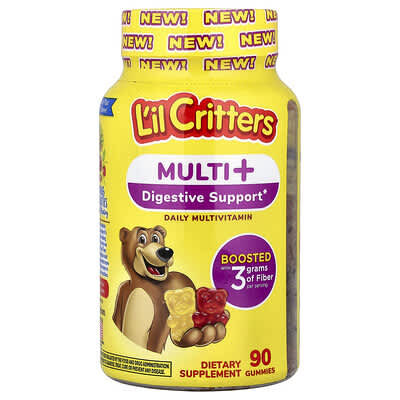 L'il Critters мультивитаминные жевательные витамины для детей, вишня и апельсин, 90 шт
