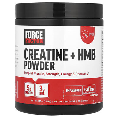 Креатин + HMB Powder, без вкуса, 8.85 oz (250.8 g)