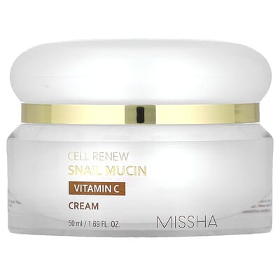 Cell Renew Snail Mucin, Vitamin C Cream , 1.69 fl oz (50 ml)