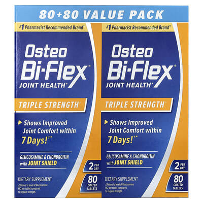 Joint Health, Triple Strength, 2 Pack, 80 Coated Tablets Each