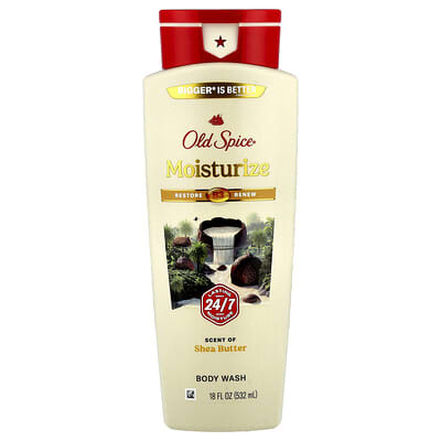 Body Wash, Moisturize, Shea Butter, 18 fl oz (532 ml)