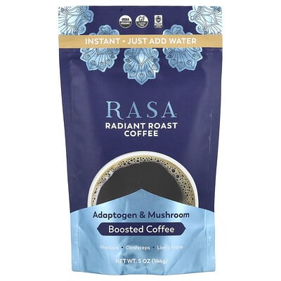 Rasa Кофе с адаптогенами и грибами, Instant, Radiant Roasted Coffee, 5 oz (144 g)