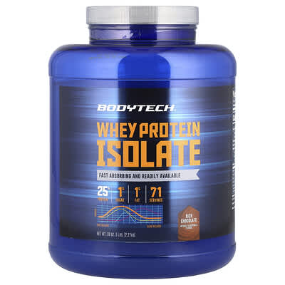 BodyTech Изолят сывороточного протеина, Rich Chocolate, 5 lbs (2.27 kg)