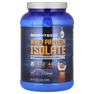 Изолят сывороточного протеина BodyTech, корица, 3 lbs (1,360 g)