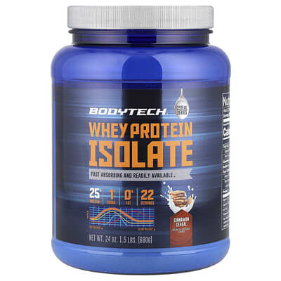 Whey Protein Isolate, Cinnamon Cereal, 1.5 lbs (680 g)