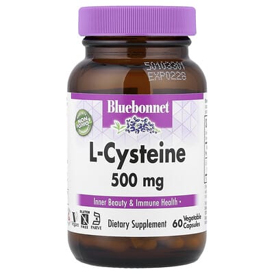 L-Cysteine, 500 mg, 60 Vegetable Capsules