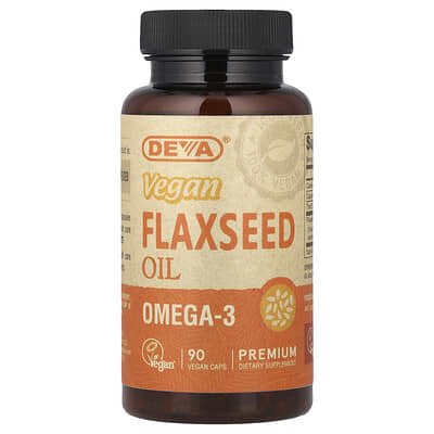Vegan Flaxseed Oil, 90 Vegan Caps (500 mg per Cap)