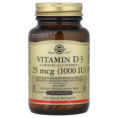 Витамин D3, 25 mcg (1,000 IU), 180 таблеток