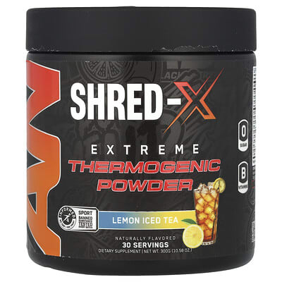 Shred-X, экстремальный термогенный порошок, лимонадный чай с лимоном, 10.58 oz (300 g)