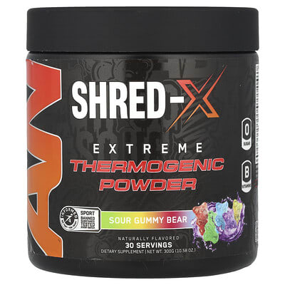 ABE Shred-X, термогенный порошок, Sour Gummy Bear, 300 g