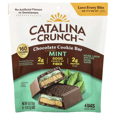 Батончик шоколадное печенье Catalina Crunch Mint 4 шт по 1.16 oz (33 g)