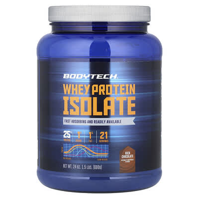 Whey Protein Isolate, Rich Chocolate, 1.5 lbs (680 g)