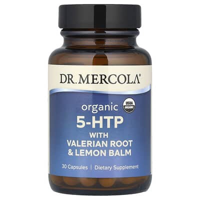 Органический комплекс Dr. Mercola 5-HTP With Valerian Root & Lemon Balm, 30 Capsules