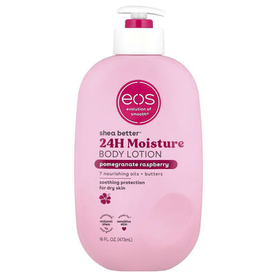 EOS Shea Better™, Увлажняющий лосьон для тела, Гранат и Малина, 16 fl oz (473 ml)
