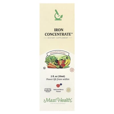 Maxi Health Iron Concentrate™, натуральные ягоды, 2 fl oz (59 ml)
