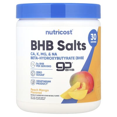 Соли BHB, goBHB®, Peach Mango, 8.9 oz (249 g)
