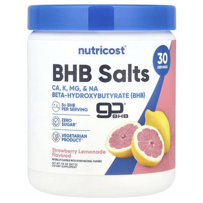 BHB Salts, goBHB®, Strawberry Lemonade, 9.5 oz (267 g)