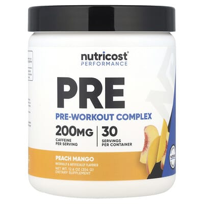 Предтренировочный комплекс Performance, Peach Mango, 12.6 oz (354 g)