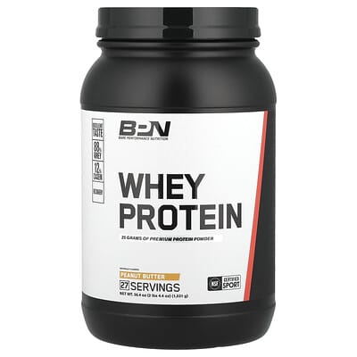 Whey Protein, Peanut Butter, 2 lbs 4.4 oz (1,031 g)