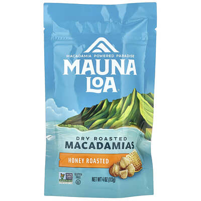 Dry Roasted Macadamias, Honey Roasted, 4 oz (113 g)