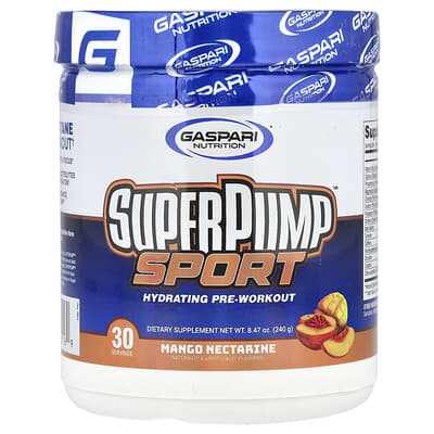 SuperPump™ Sport, Hydrating Pre-Workout, Mango Nectarine, 8.47 oz (240 g)