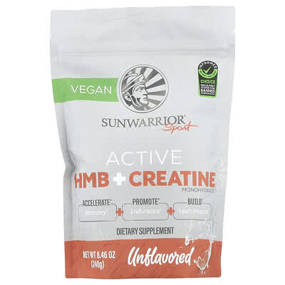 Спортивное питание Sunwarrior Sport Active HMB + Creatine Monohydrate, Unflavored, 8.46 oz (240 g)