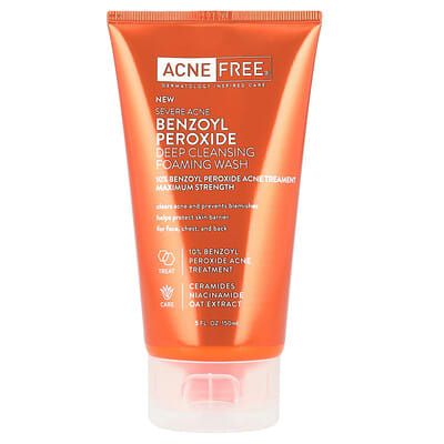Severe Acne, Deep Cleansing Foaming Wash, Maximum Strength, 5 fl oz (150 ml)
