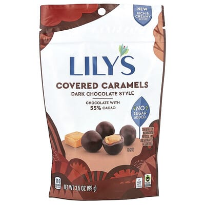 Карамель Lily's Sweets, темный шоколад, 3.5 oz (99 g)