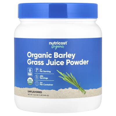 Порошок из сока ячменя Organic Barley Grass, 16.2 oz (454 g)