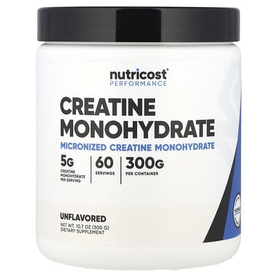 Nutricost Performance, Creatine Monohydrate, без вкуса, 10.7 oz (300 g)