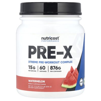 Предтренировочный комплекс Nutricost Performance PRE-X, Арбуз, 876 g