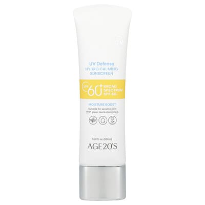UV Defense, Hydro Calming Sunscreen, SPF 60+, 1.69 fl oz (50 ml)