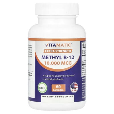 Vitamatic Methyl B-12, 10,000 MCG, 60 пастилок