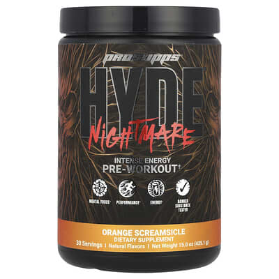 ProSupps HYDE® Nightmare предтренировочный комплекс, Orange Screamsicle, 15 oz (425.1 g)