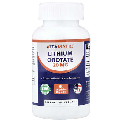 Lithium Orotate, 20 mg, 90 Vegetable Capsules