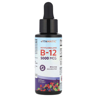 Methylcobalamin B12, Natural Berry, 5,000 mcg, 2 fl oz (59 ml)