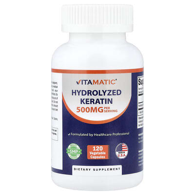 Hydrolyzed Keratin, 120 Vegetable Capsules (250 mg per Capsule)