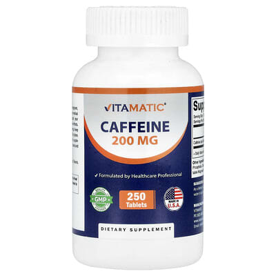 Кофеин Vitamatic 200 mg 250 Tablets
